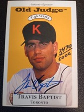 1995 Signature Rookies Travis Baptist AUTOGRAPH Blue Jays