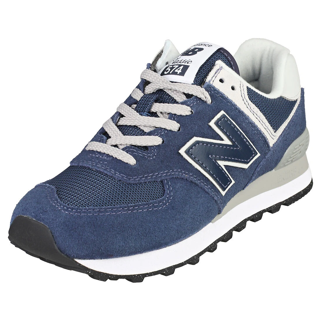 New 574 Womens Navy Grey Casual Sneakers | eBay