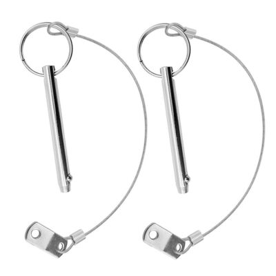 2x 8mm Packung Steckbolzen Ringbolzen Edelstahl Bolzen Quick Release Pin TD
