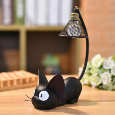 black cat night light cat desk lamp
