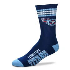 Tennessee Titans Crew Socks Large Size 10 to 13    4 Stripe