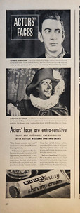 1947 Williams luxury shaving cream vintage ad actors faces