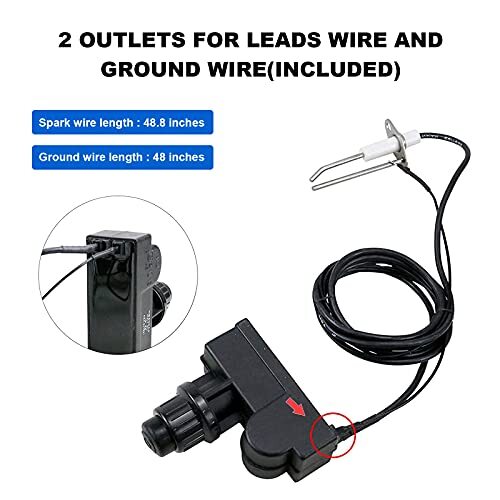 Grisun Fire Pit Igniter - Push Button Ignition Kit for Fire Pit Gas Burner 2 ...