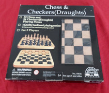 CHESS DRAUGHTS CHECKERS GAMES SET IN GOOD CONDITION