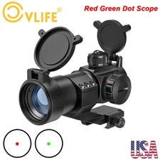 Tactical RefIex Red & Green Dot Sight Scope 4 MOA For 20mm Cantilever Rail Mount