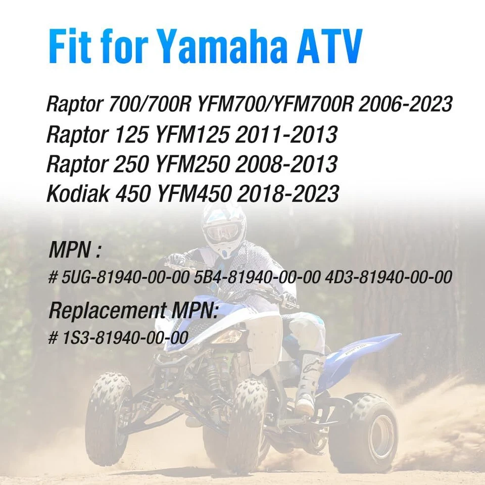 Relais solénoïde de démarreur & prise pour Yamaha Raptor 700 700R 250 125 200... Foto 3 de 4