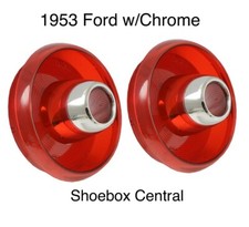 1953 Ford Tail Light Lenses With Chrome Sleeve Pair 1953 Ford Tail Light Lenses With Chrome Sleeve Pair