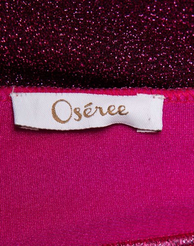 OSEREE Bikini High-Waisted Bottom Size M Lame Effect Lined Made in Italy - Picture 4 of 4