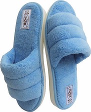 Hausschuhe - Latschen GR.38 *Super bequeme*leicht* BLAU Baumwolle EVA-Sohlen