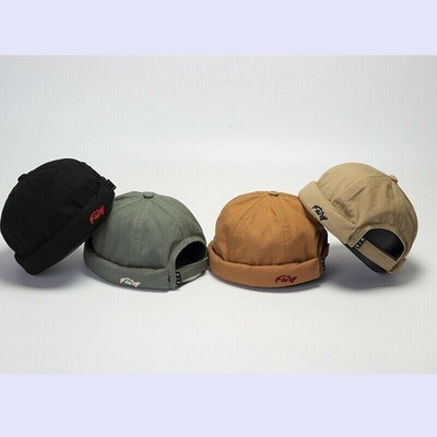 Unisex Uomo con Teschio Marinaio Cappello Berretto Hip Hop Rolled Cuff  Brimless | eBay