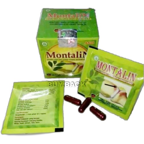 MONTALIN NATIVE INDONESIAN 3 BOXES 120 CAPS HERBS FOR GOUT URIC ACID CHOLESTEROL