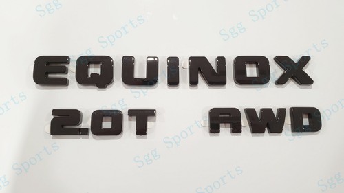 Gloss Black Door & Rear Equinox AWD 2.0T Letter Emblem OVERLAY Chevrolet Equinox - Bild 5 von 8