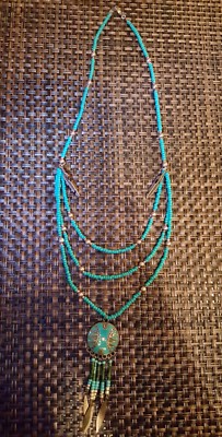 AZ Turq w/ Silver Rope Spacers Necklace