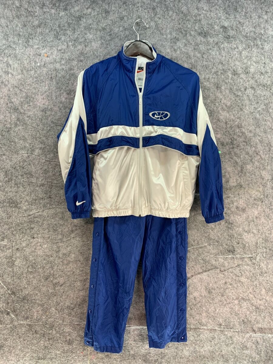 Vintage Nike Mens Track Suit Windbreaker Small Blue Swoosh Vintage Nike Mens Track Suit Windbreaker Small Blue Swoosh