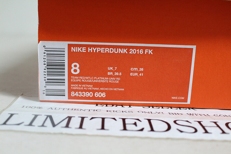 Nike Hyperdunk 2016 FK Flyknit Team Red Platinum 843390-606  display picture 2