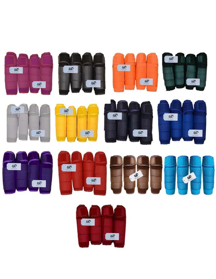 Horse Medicine Brushing Boots Leg Wrap Protection Set of 2 and 4 Sports Cob/Full - Image 2 of 2
