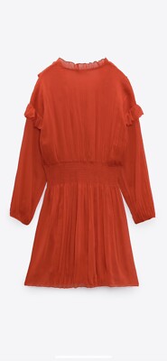 100% Authentic ZARA Red Short Ruffle Dress Size: XS | eBay 100% Authentic ZARA Red Short Ruffle Dress Size: XS | eBay
