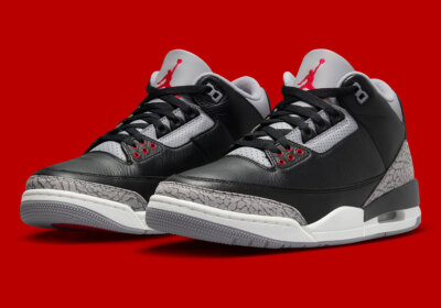 Nike Air Jordan 3 Retro OG 2024 Black Cement Grey Fire Red DN3707