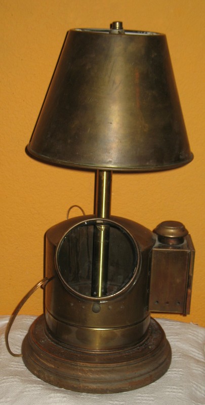 Vtg Ships Binnacle Compass Converted to Electric Nautical Maritime Table Lamp
