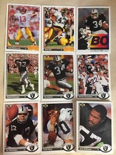 1991 Upper Deck Oakland Raiders Complete Team Set!!  Bo Jackson ++