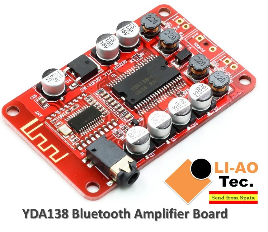 YDA138 Bluetooth Amplifier Board Module 2.0 Stereo Class D 2*15W DC 12V 2A