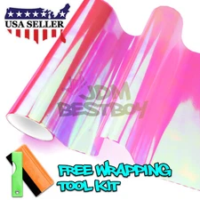 12"X300" Galaxy Neo Chrome Pink Headlight Taillight Fog Light Tint Film Vinyl