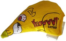YEOWWW! Chubby Mouse Organic Catnip Cat Toy, 10 cm Yellow