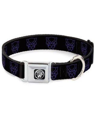 Buckle Down 1   Small Dog Seatbelt Collar AVCQBlack Panther Avengers WAV093