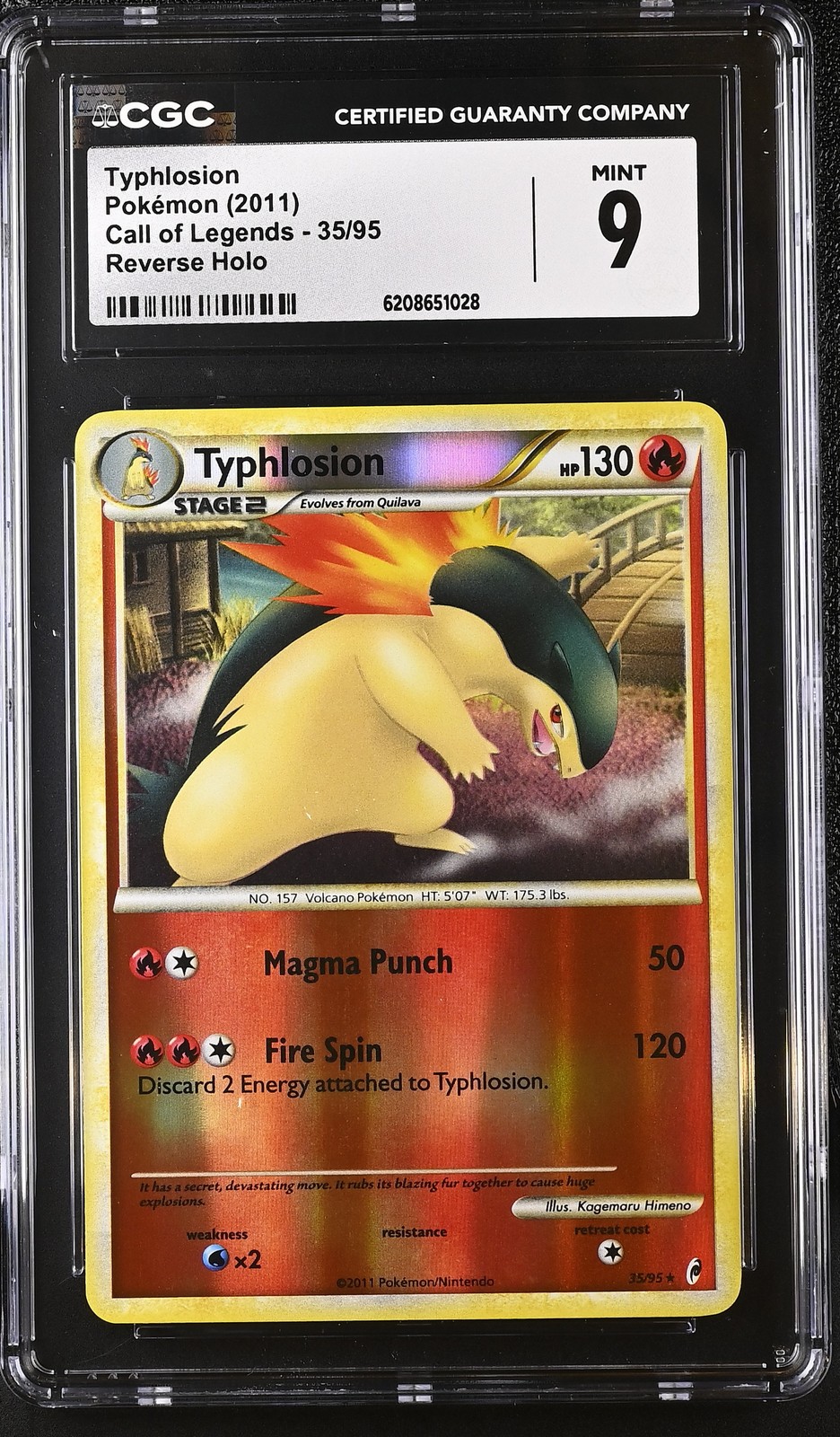Pokemon Typhlosion Call Of Legends 35/95 Reverse Holo CGC 9 Mint