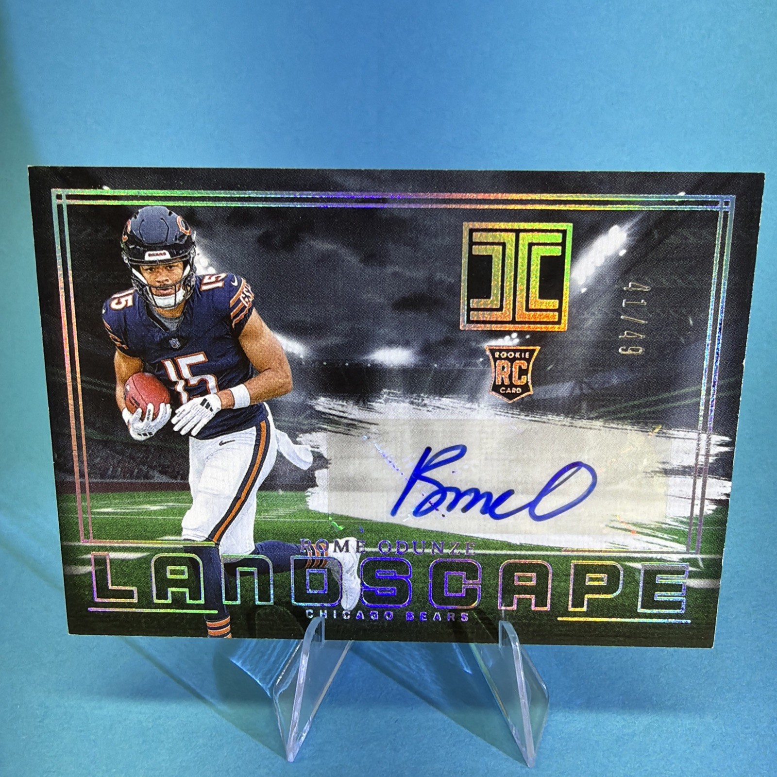2024 Panini Impeccable Rookie Landscape Rome Odunze Auto #RLA-ROE Silver /49 