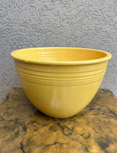Fiesta Fiestaware Ceramic Mixing Nesting Bowl Yellow Vintage #6 No Rings HLC