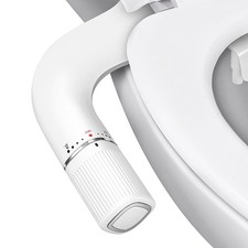Ultra-Slim Bidet Attachment for Toilet - Dual Nozzle Frontal  Rear Wash wi...