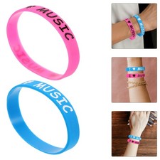 12 Pezzi I Love Music Bracciali Silicone Colorati Bomboniere Festa Festival