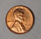 1947-D Lincoln Wheat Penny Cent GEM Red  BU  From Original Bank Roll