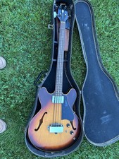 1967 Gibson EB-2 Vintage Sunburst Semi-Hollow 4 String Right-Handed Bass Guitar