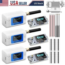 3 Set Meshtastic Heltec ESP32 LoRa V3 Bluetooth OLED Board 915MHz Antenna Case