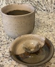 Handmade Stoneware Lidded Container Brown & Tan Speckled 2-tone 5”  Container — photo 6