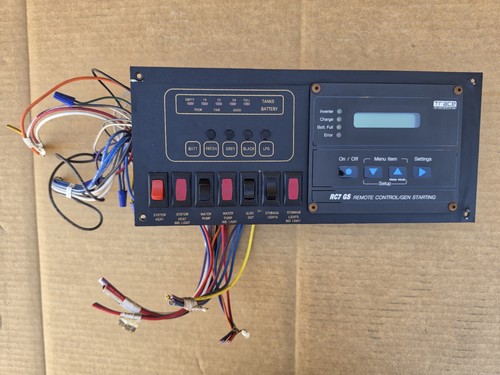 Trace RC7 GS Inverter Remote Control / Generator Starting Battery Tanks Panel