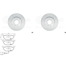 HELLA PAGID BREMSENSET 256mm VORNE passend für VW POLO 6 A1 SCALA KAMIQ