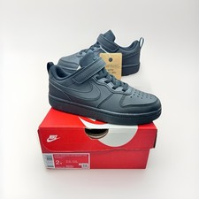 Nike Court Borough Low Recraft Big Kids' Youth Black Sneakers Shoes Size 2Y
