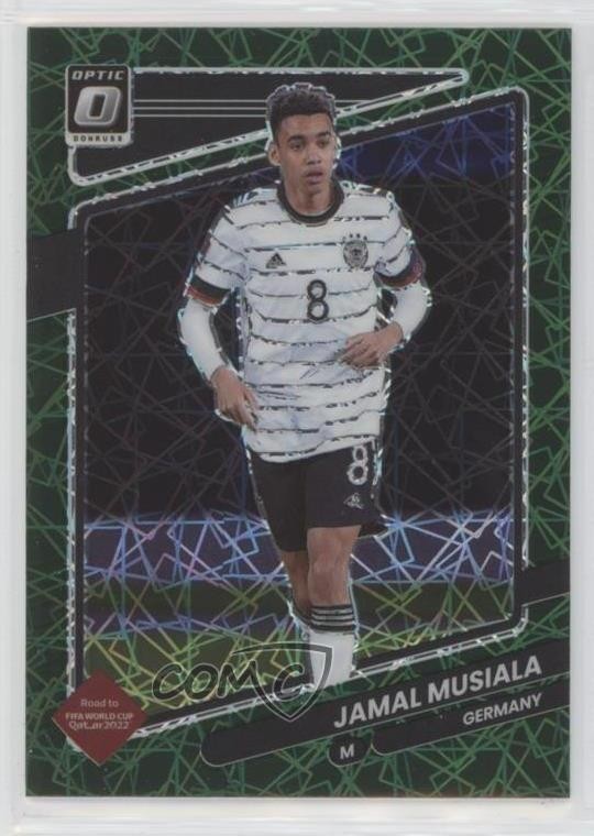 2021 Panini Donruss Road to Qatar Optic Green Velocity Prizm Jamal Musiala #74
