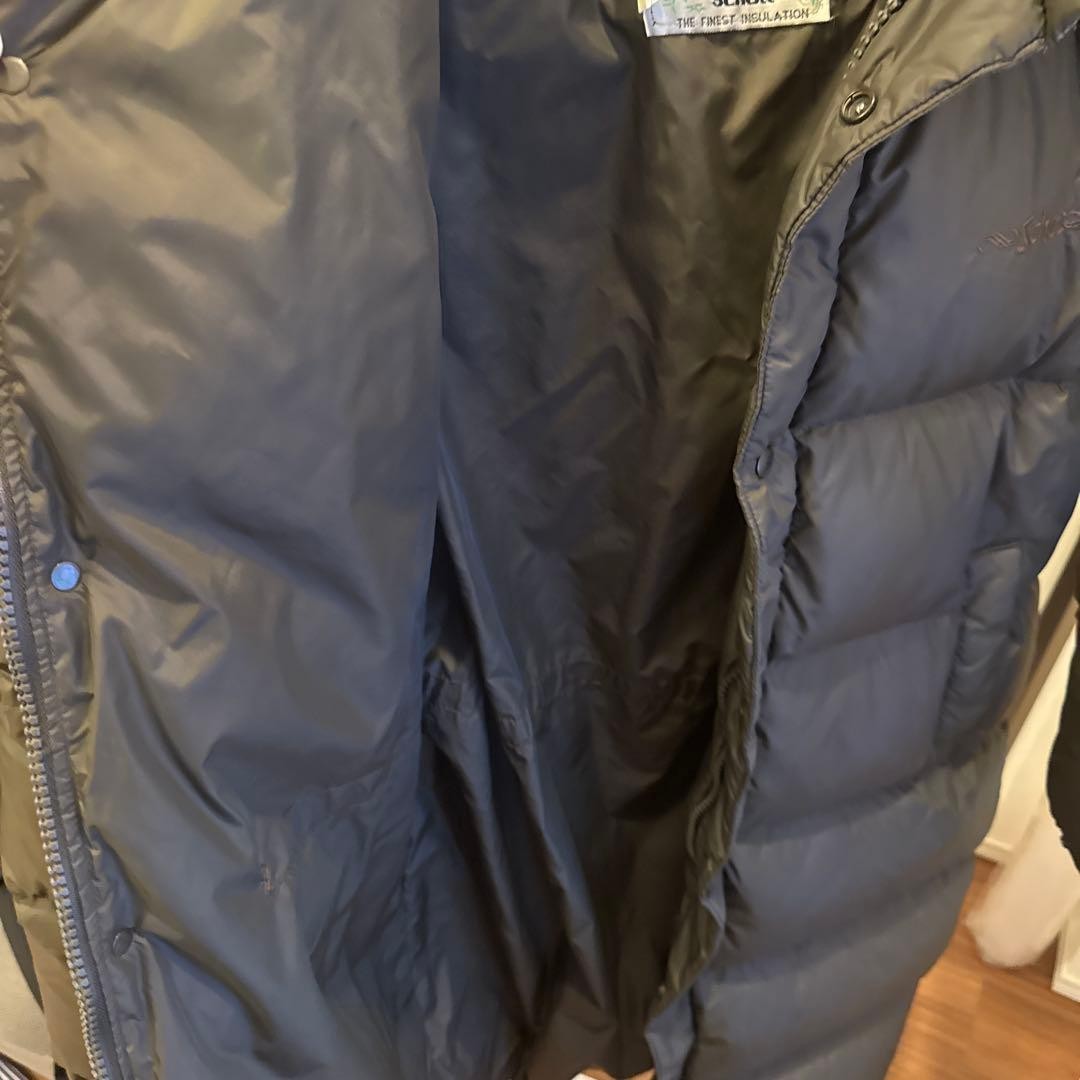 Dark Brown Schott Down Jacket, Size Large - image 11