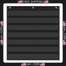 EAMAY Classroom Monthly Calendar Pocket Chart for 2.75" Cards - Black