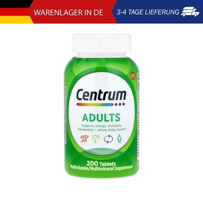 Centrum, Adults Multivitamin, Multivitamin für Erwachsene, 200 Tabletten