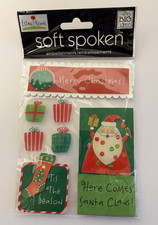 Soft Spoken Christmas Holiday Stickers - Ellen Merry Christmas - New In Package
