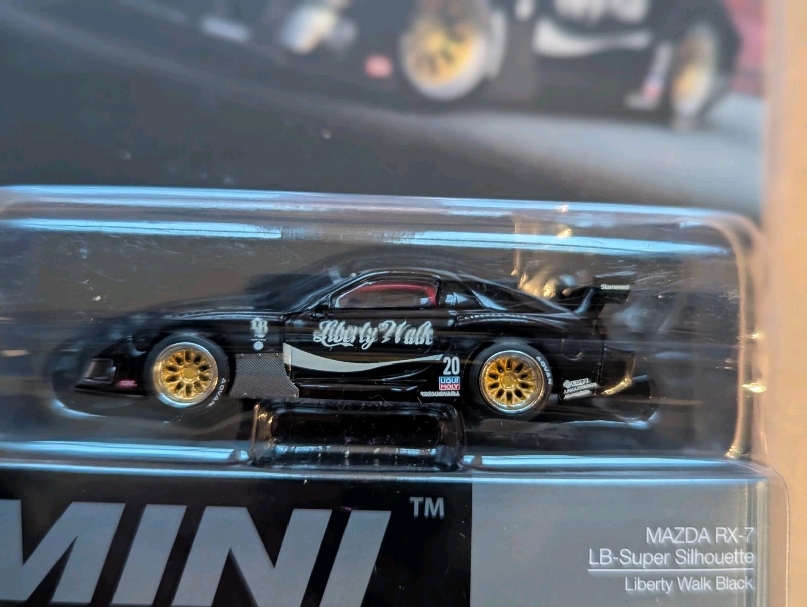 Mini GT 1/64 Mazda RX-7 LB-super silhouette black NIB