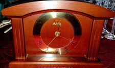 Orologio da tavolo radio nostalgico AMS, legno naturale della Foresta Nera