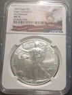 2021 American Silver Eagle Type 2 PCGS MS70 First Releases Type 2 T-2
