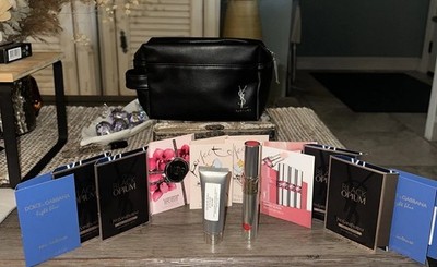 TRENDY HIGH END BUNDLE! YSL, D & G, Flowerbomb, YSL Candy Glaze, Prevage+++