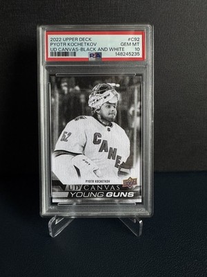 2022-23 Upper Deck UD Canvas Black and White Young Guns PYOTR KOCHETKOV PSA 10